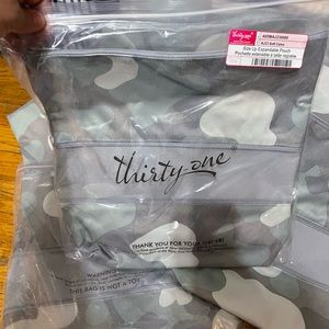 Set of four large camo expandable pouches